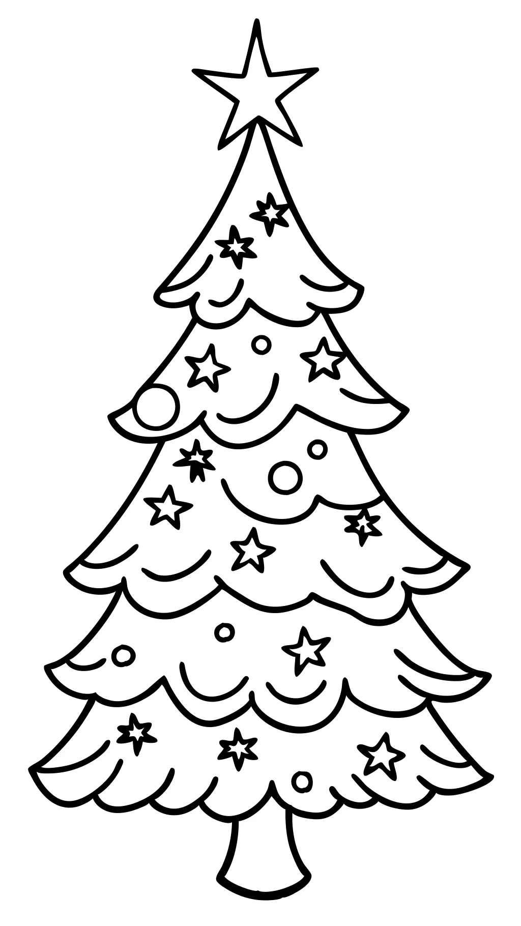 free coloring pages of christmas trees